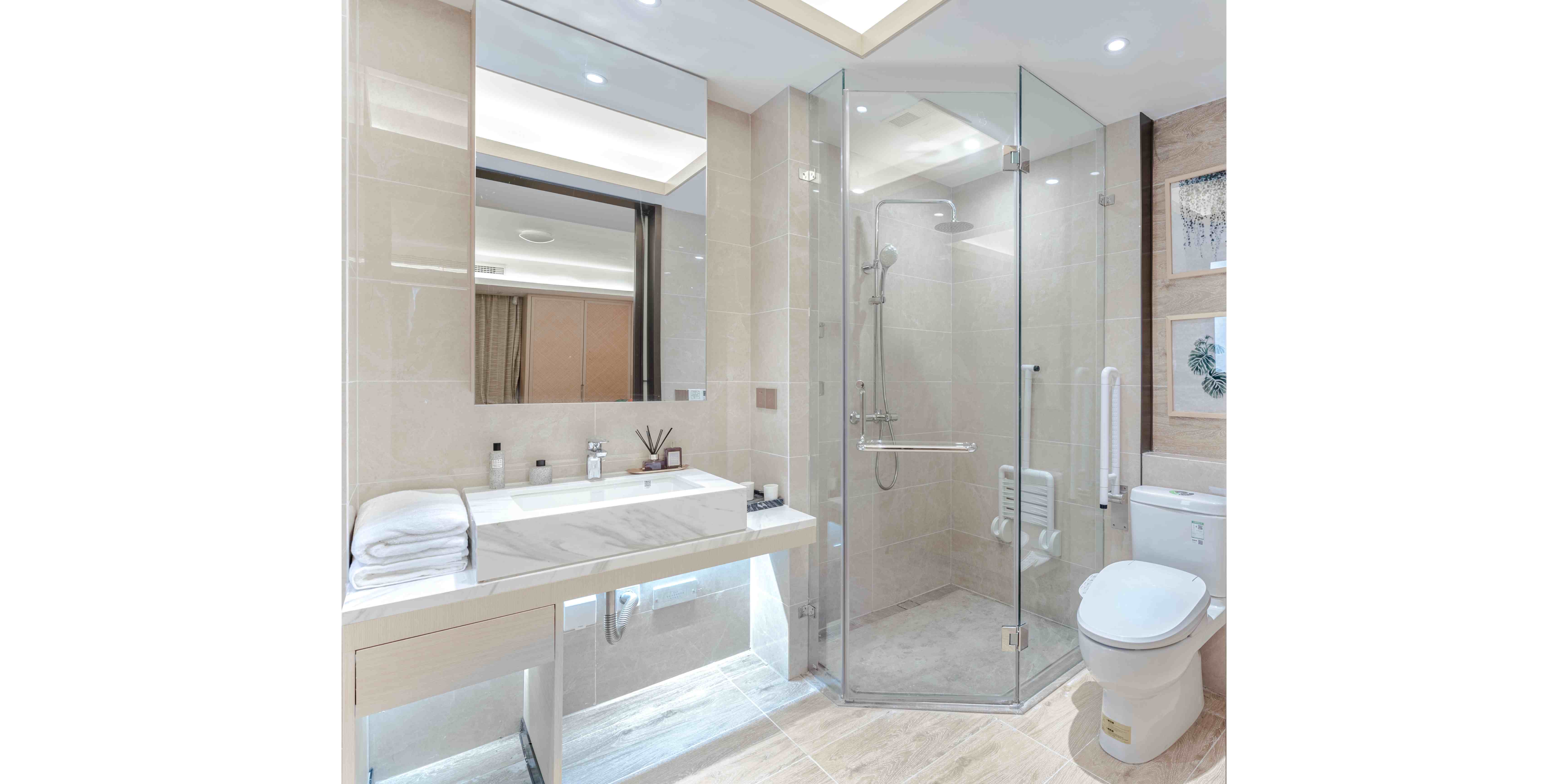 a clean bathroom at home