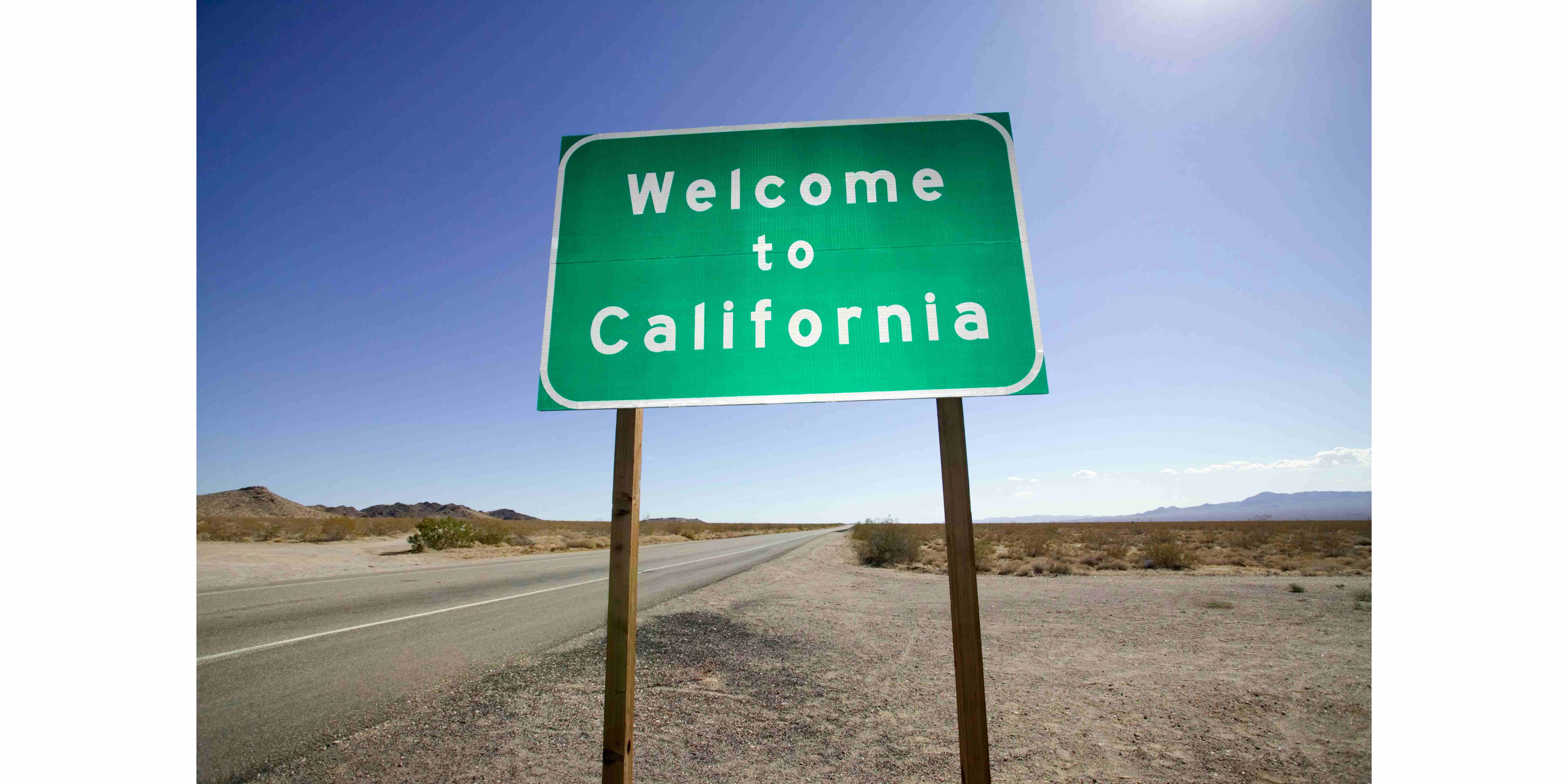 welcome to california sign