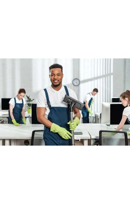 janitors cleaning a kitchen