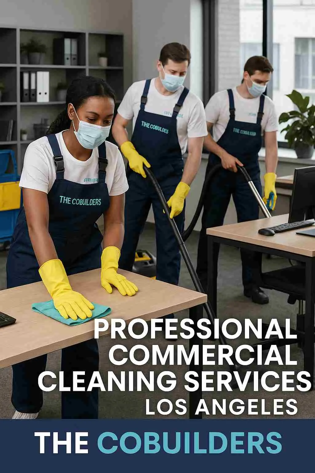 Professional commercial cleaning services in Los Angeles office by The CoBuilders