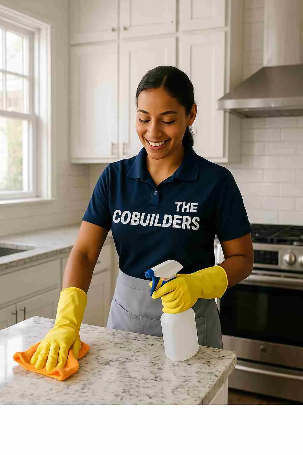 The CoBuilders maid providing professional cleaning service in a Dallas home