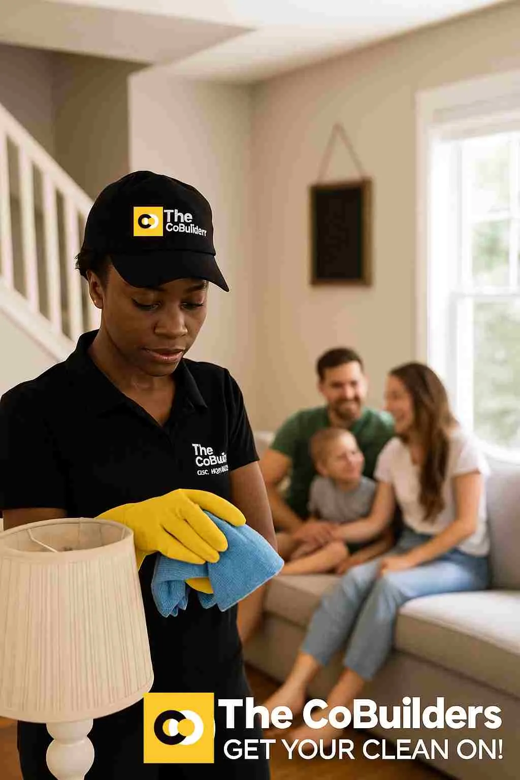 The CoBuilders maid cleaning a family home in Cleveland, Ohio