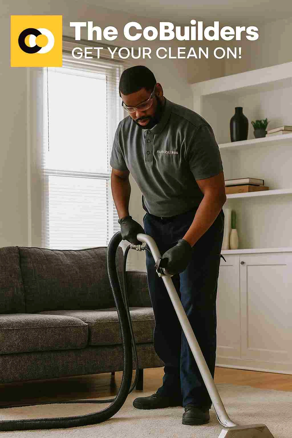 The CoBuilders professional cleaner working in a Milwaukee, WI home