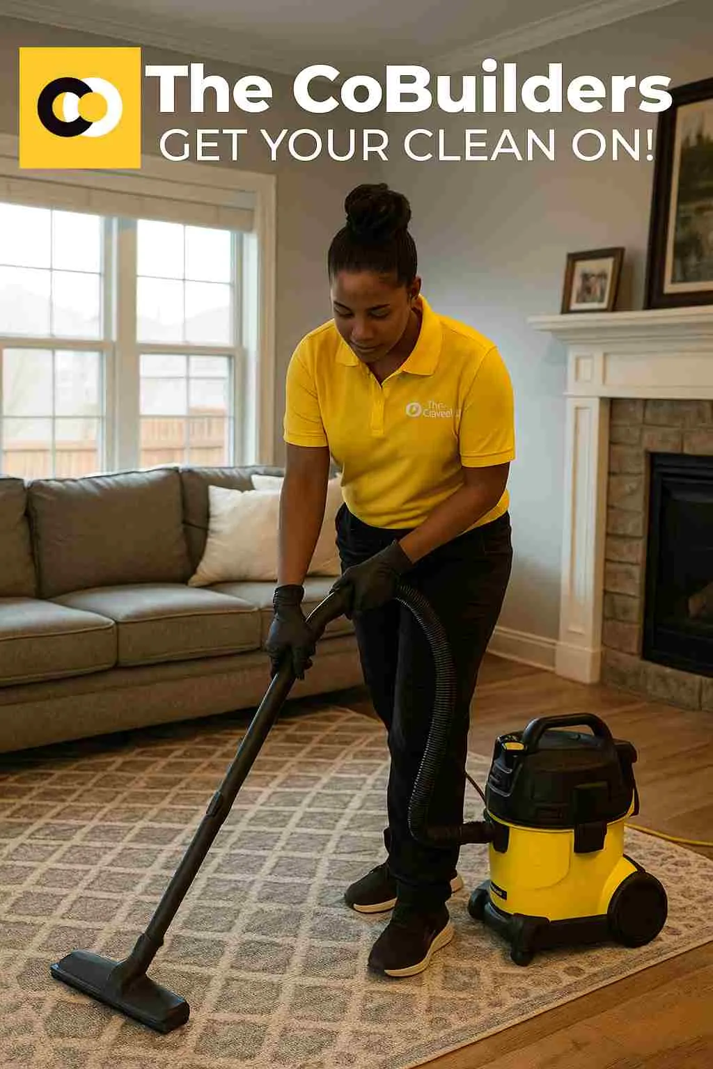 The CoBuilders cleaner providing eco-friendly cleaning services in a Des Moines, Iowa home
