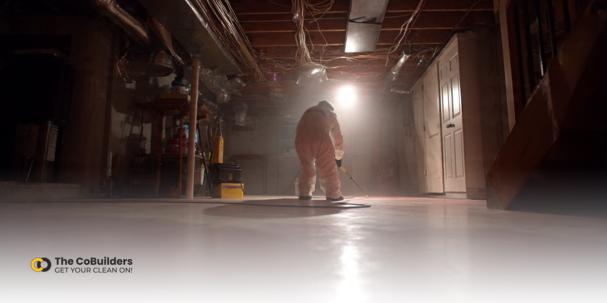The CoBuilders Basement Cleaner Clean the Dirty Basement