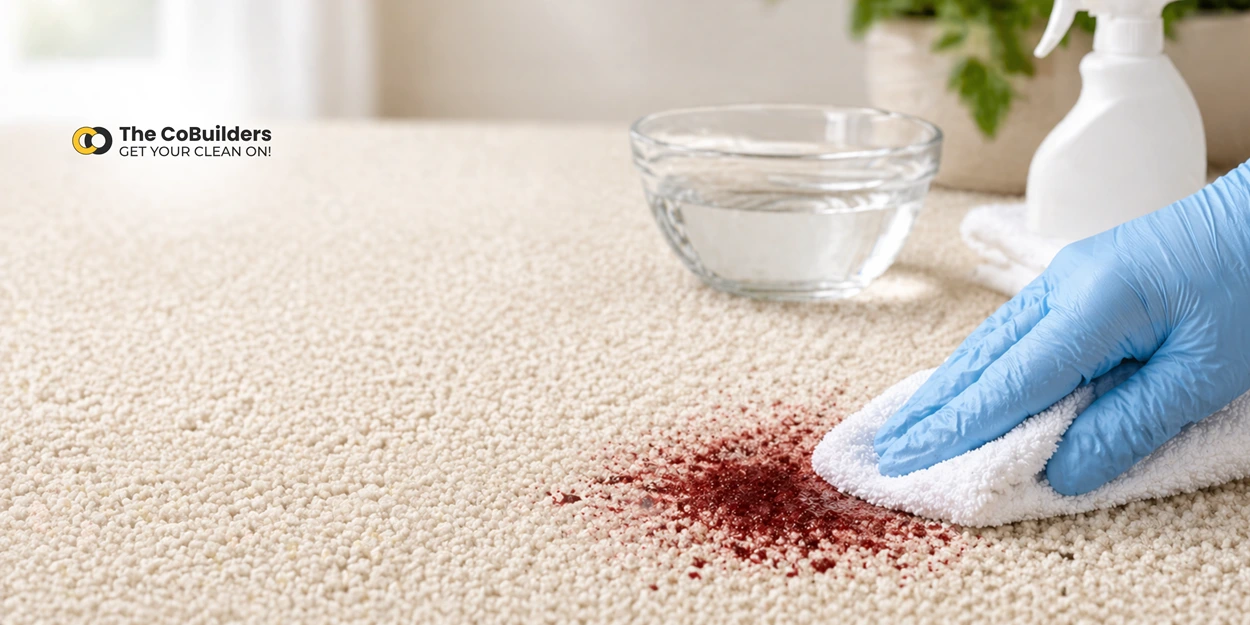 Cleaning blood stains out of carpet