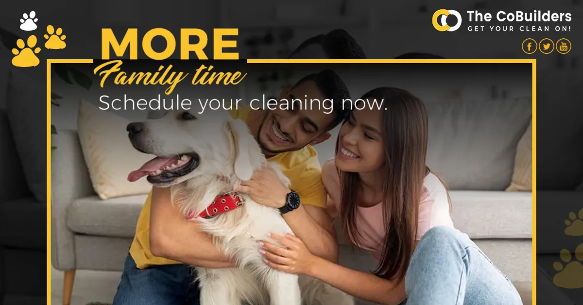 a happy couple with their dog
