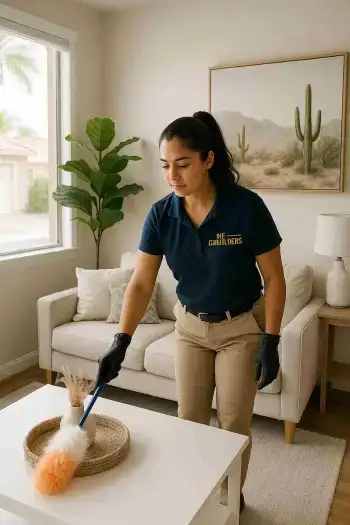 Professional Philadelphia cleaner cleaning cleaning a residential home